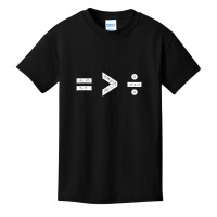 Equality Is Greater Than Division Symbols Basic Youth T-shirt | Artistshot