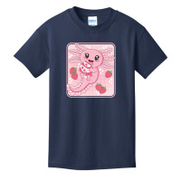 Japanese Strawberry Milk Shake Anime Pink Kawaii Aesthetic Axolotl Mat Basic Youth T-shirt | Artistshot