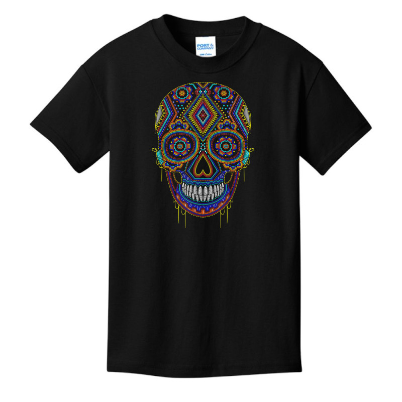 Sugar Skull Colorful Ethnic Basic Youth T-shirt by Fashzilla | Artistshot