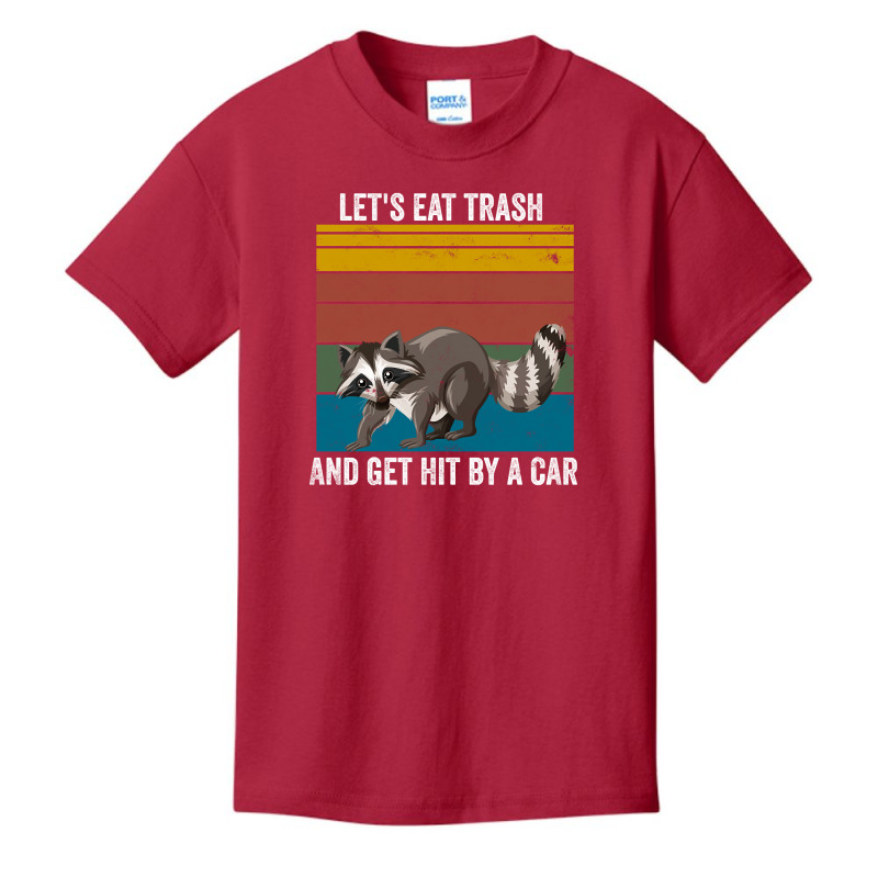 Eat Trash Raccoon Animals Gift Basic Youth T-shirt by Kenlofu52 | Artistshot