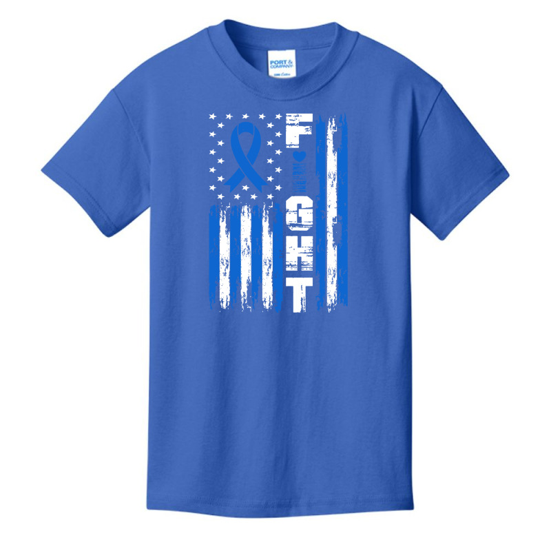 Fight Mesothelioma Awareness Patriotic Usa American Flag Long Sleeve T Basic Youth T-shirt by cm-arts | Artistshot