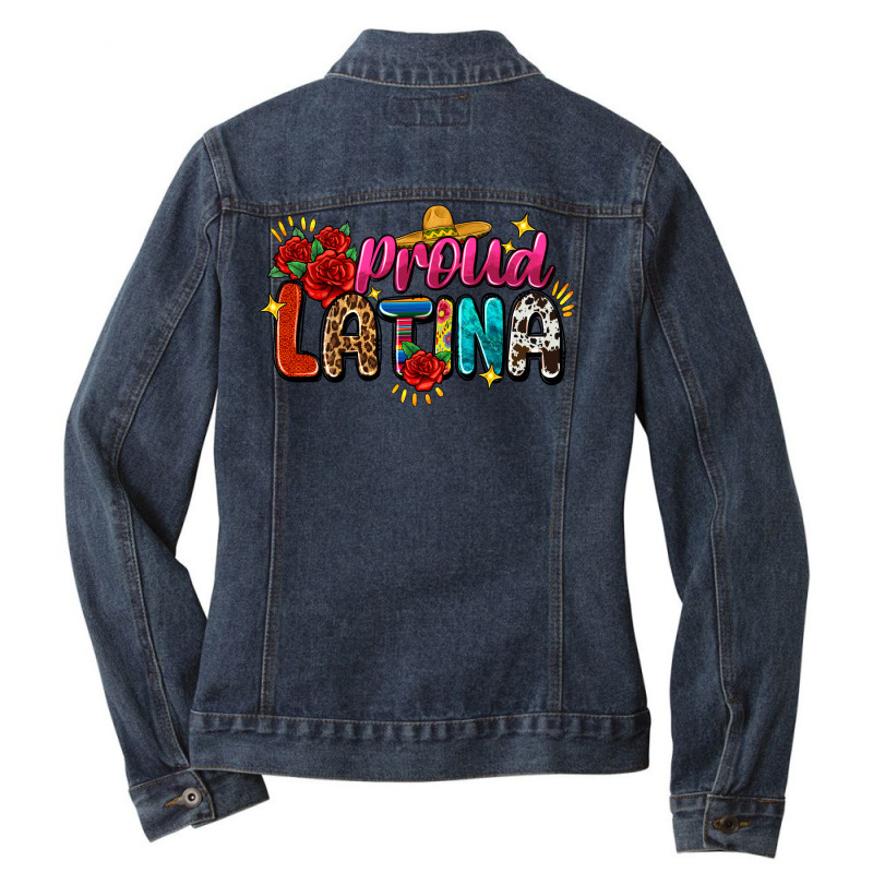 Proud Latina Ladies Denim Jacket by FaDigitalArtStudio | Artistshot