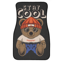 Teddy Bear Illustration Sitting Stay Cool In Hand Front Car Mat | Artistshot