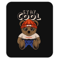 Teddy Bear Illustration Sitting Stay Cool In Hand Mousepad | Artistshot