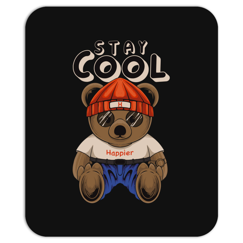 Teddy Bear Illustration Sitting Stay Cool In Hand Mousepad | Artistshot