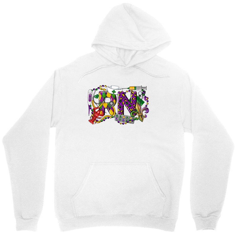 Rn Registered Nurse Mardi Gras Unisex Hoodie | Artistshot