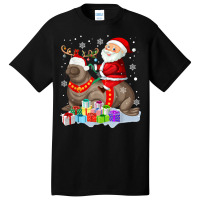 Sea Lion Xmas Matching Funny Santa Riding Sea Lion Christmas T Shirt Basic T-shirt | Artistshot