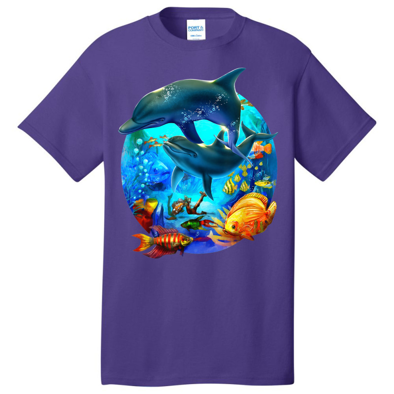 Dolphin Sea Life Save The Ocean Marine Biology Aquarium Basic T-shirt | Artistshot