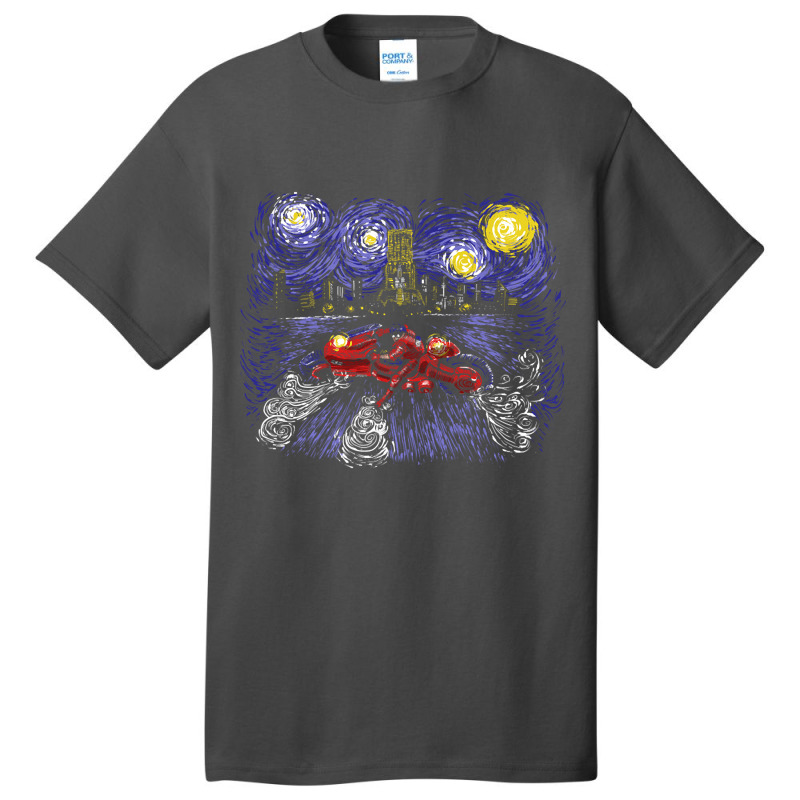 Starry Neo Tokyo Basic T-shirt by laughingtuy | Artistshot