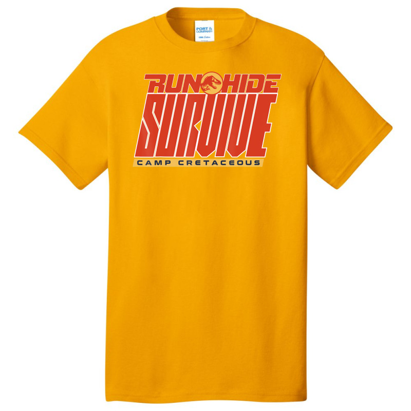 Camp Cretaceous Run Hide Survive Basic T-shirt | Artistshot