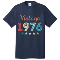 Vintage 1976 50th Birthday Retro Gift 50 Year Old Basic T-shirt | Artistshot