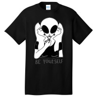 Cute Perfect Girl Space Alien Be Yourself True Self Basic T-shirt | Artistshot