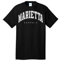 Marietta Georgia Ga Varsity Style White Text Premium T Shirt Basic T-shirt | Artistshot