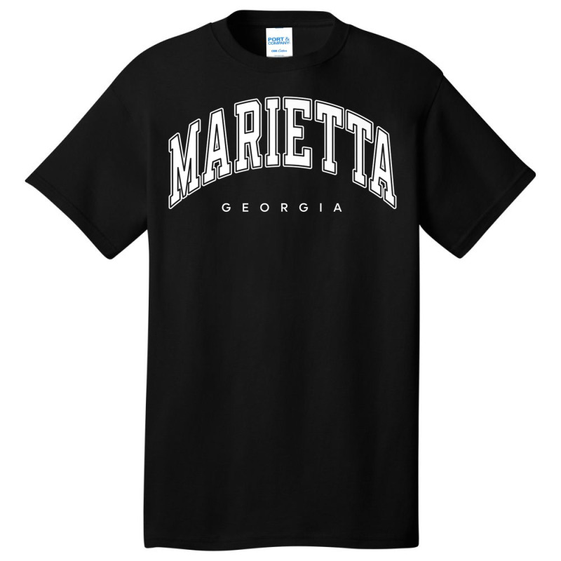 Marietta Georgia Ga Varsity Style White Text Premium T Shirt Basic T-shirt | Artistshot