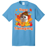 Happy Thanksgiving Exotic Shorthair Cat I'm Thankful For My T Shirt Basic T-shirt | Artistshot