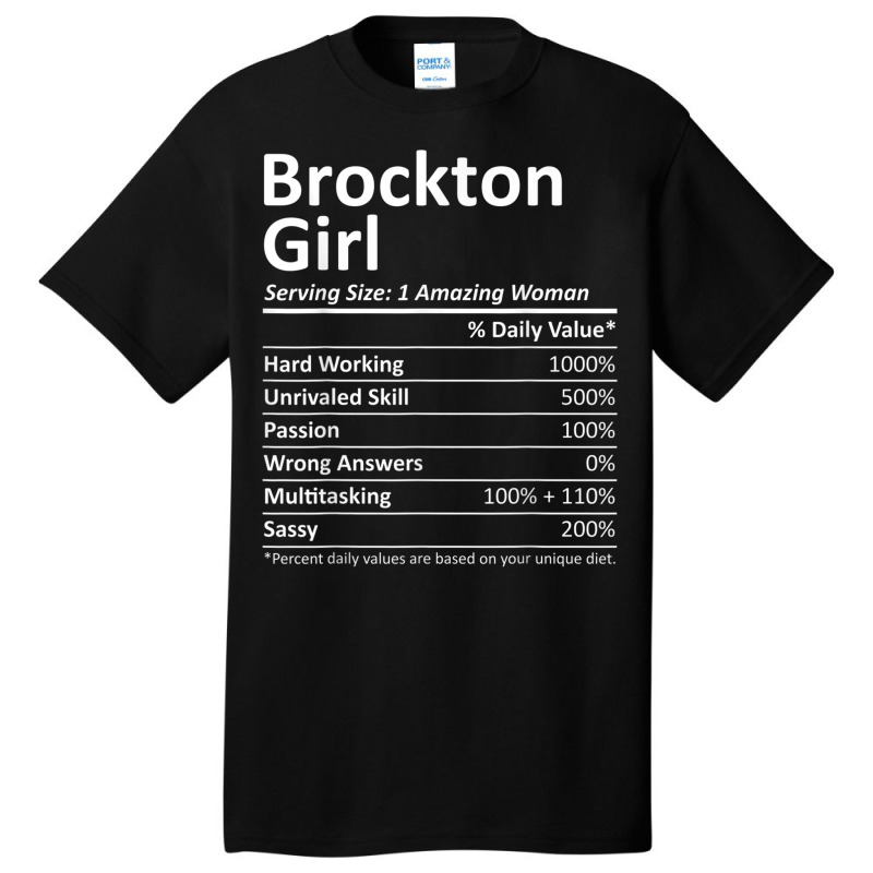 Brockton Girl Ma Massachusetts Funny City Home Roots Gift Basic T-shirt by WillettaIngber | Artistshot