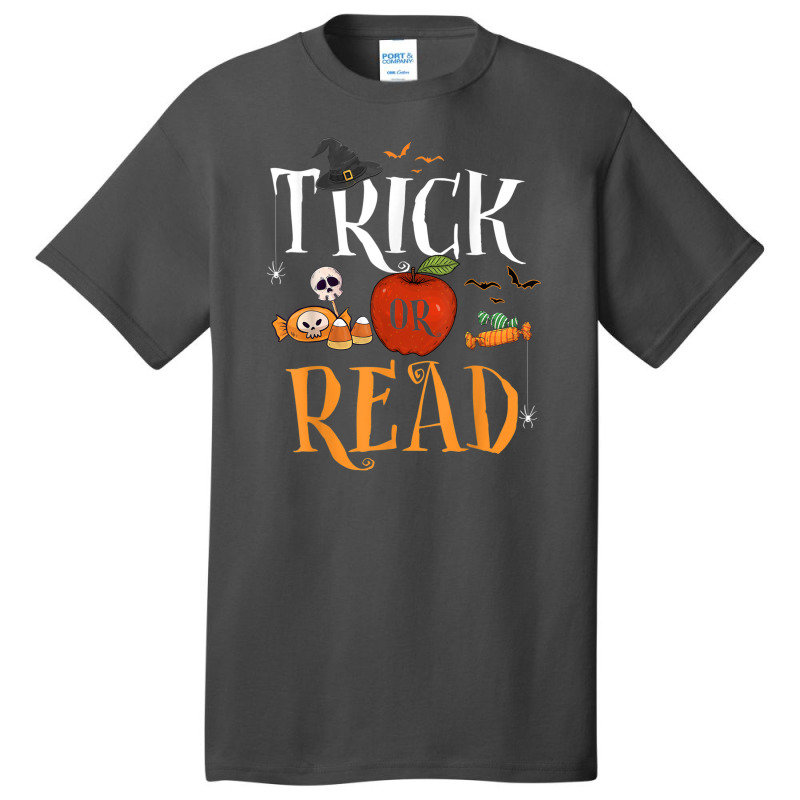 Funny Tricks Or Read Librarian Halloween Costume Book Lover T Shirt Basic T-shirt | Artistshot