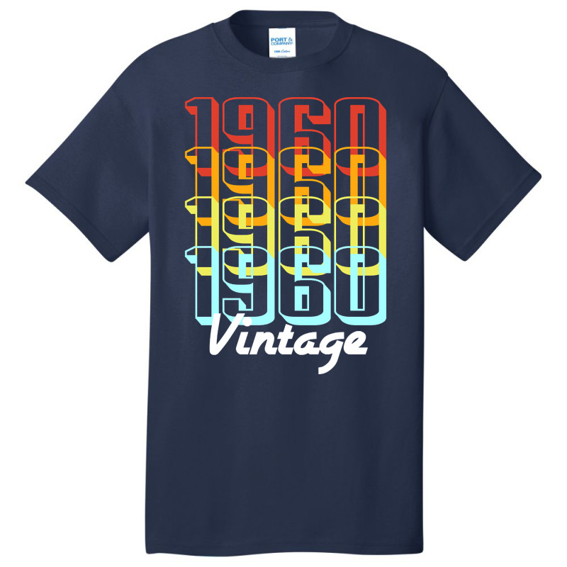 Vintage Since 1960 Old Men Women Retro Sunset Basic T-shirt | Artistshot