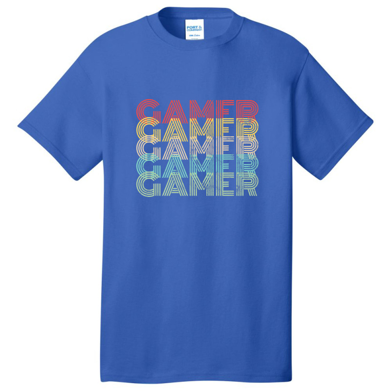 Gamer Retro Vintage 8bit Arcade Gaming Basic T-shirt by FrankJohnson | Artistshot