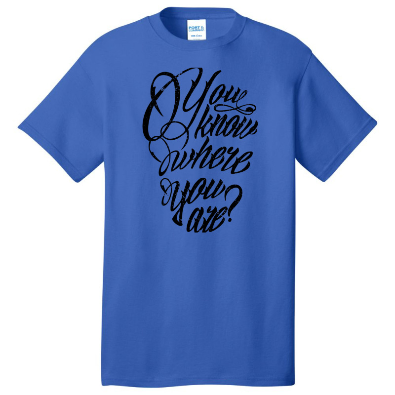 You Know Where You Are Basic T-shirt | Artistshot