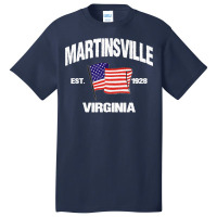 Martinsville Virginia Va Usa Stars & Stripes Vintage Style Premium Basic T-shirt | Artistshot