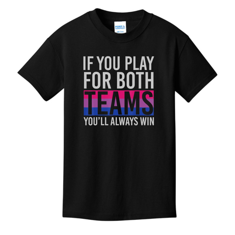 If You Play For Both Teams Youll Always Win Bisexual Basic Youth T-shirt by cm-arts | Artistshot