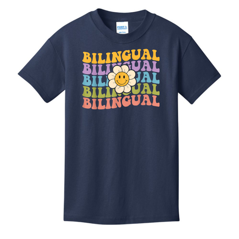 Retro Groovy Bilingual Teachers Back To School Bilingual Basic Youth T-shirt by CarolinePascua | Artistshot