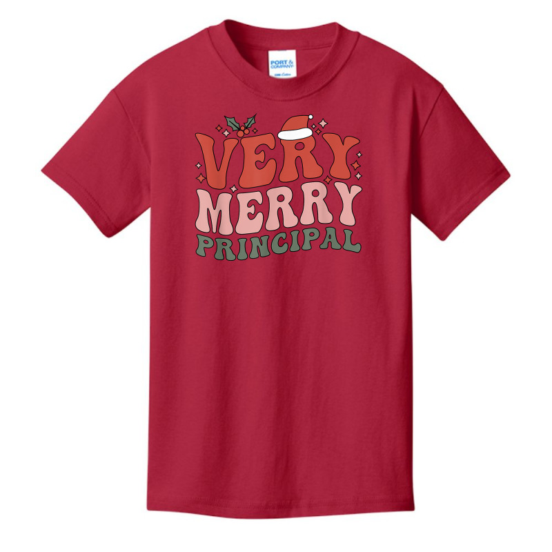 Merry Principal Christmas School Principal Xmas Party T Shirt Basic Youth T-shirt by cm-arts | Artistshot