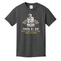 Trips By Rip Take Him To Train Station Retro Vintage Basic Youth T-shirt | Artistshot