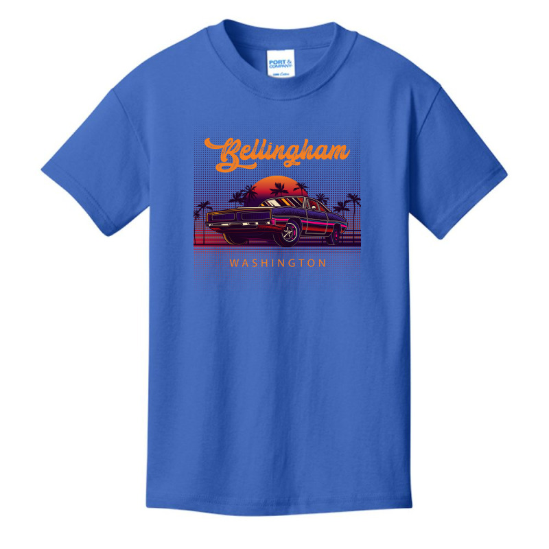 Bellingham Washington Retro Vintage 80s 90s Muscle Cars Retrowave Aest Basic Youth T-shirt | Artistshot