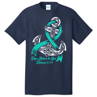 Myasthenia Gravis Awareness  Hope Anchors The Soul Basic T-shirt | Artistshot