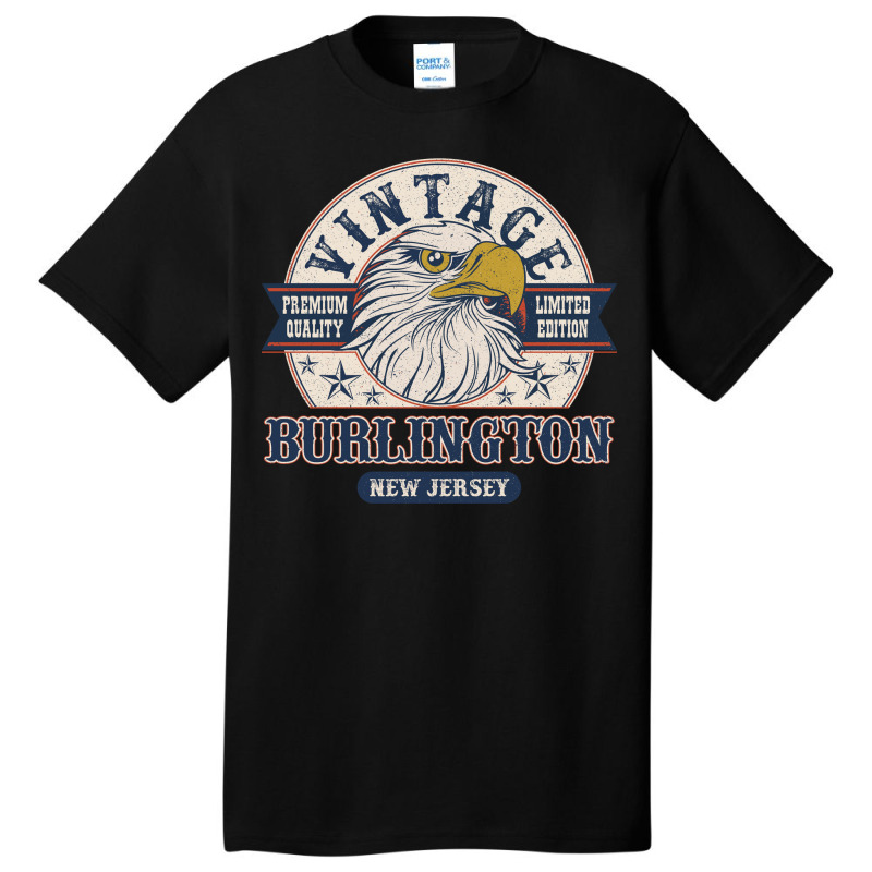 Retro Bald Eagle Burlington New Jersey Vintage Limited Edition Basic T-shirt | Artistshot