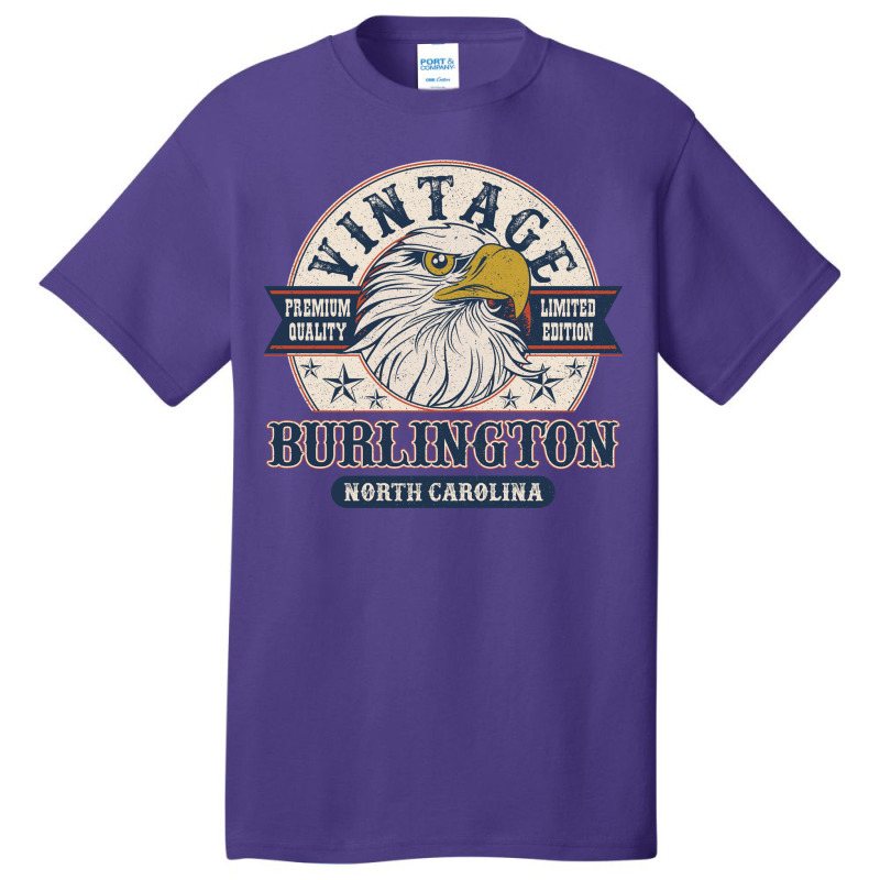 Retro Bald Eagle Burlington North Carolina Vintage Limited Edition Basic T-shirt | Artistshot