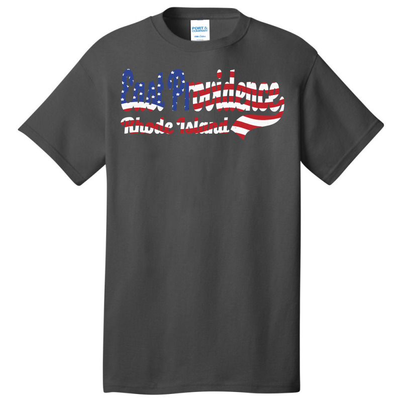 East Providence City Rhode Island American Flag Sweatshirt Basic T-shirt by sarlesfo | Artistshot