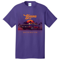 Blaine Washington Retro Vintage 80s 90s Muscle Cars Retrowave Aestheti Basic T-shirt | Artistshot