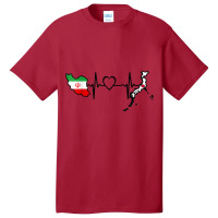 Iran Japan Flag Iranian Japanese Heartbeat T Shirt Basic T-shirt | Artistshot