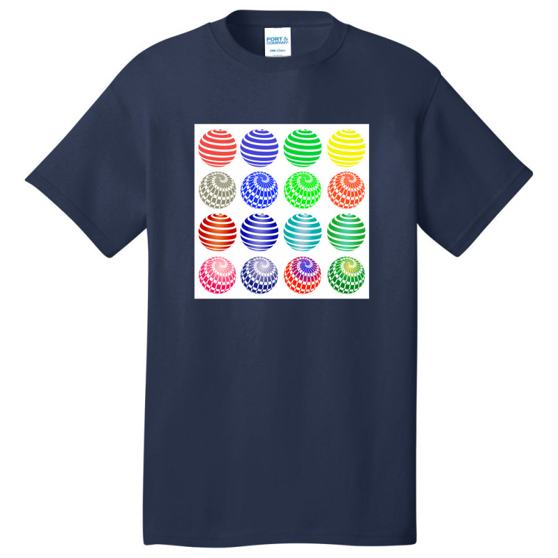 Set Of Colorful Round Symbols Isolated On White Background Basic T-shirt by JamesTrichell | Artistshot