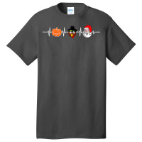 Halloween Pumpkin Turkey Father Christmas Heartbeat T Shirt Basic T-shirt | Artistshot