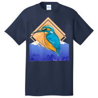 King Fisher Set Over Mountain In Spring Basic T-shirt | Artistshot