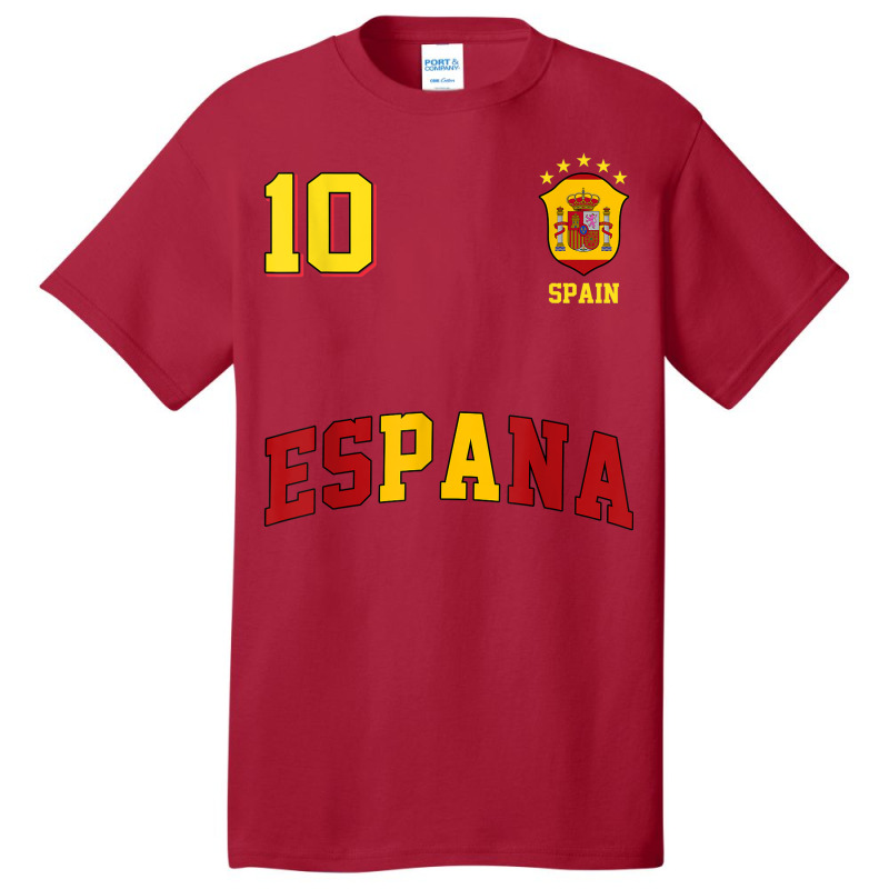 Funny Spain Soccer Jersey Espana Futbol Spanish Football Basic T-shirt | Artistshot