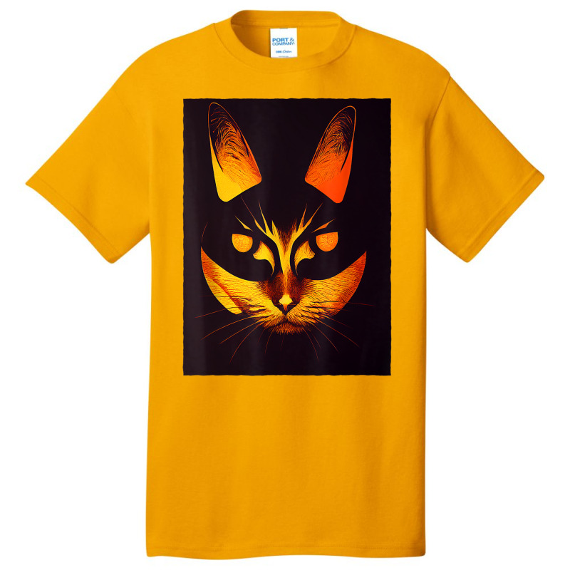 Halloween Cat   Scary Kitty   Creepy Halloween Party Basic T-shirt | Artistshot