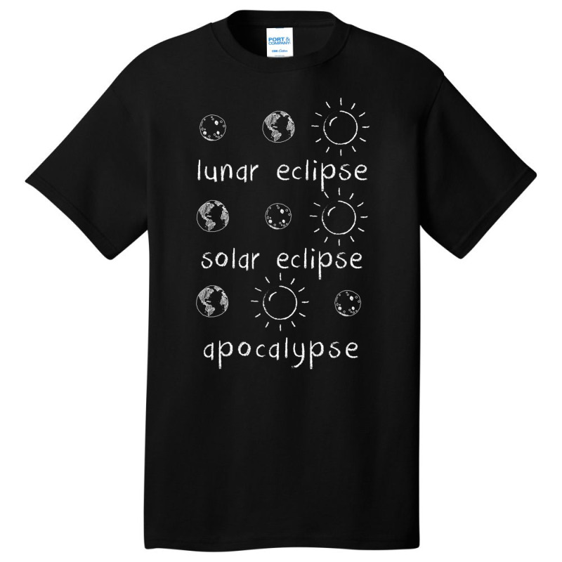 Lunar Solar Eclipse And Apocalypse Science Basic T-shirt by cm-arts | Artistshot