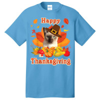 Happy Thanksgiving Tonkinese Cat I'm Thankful For My Turkey Basic T-shirt | Artistshot