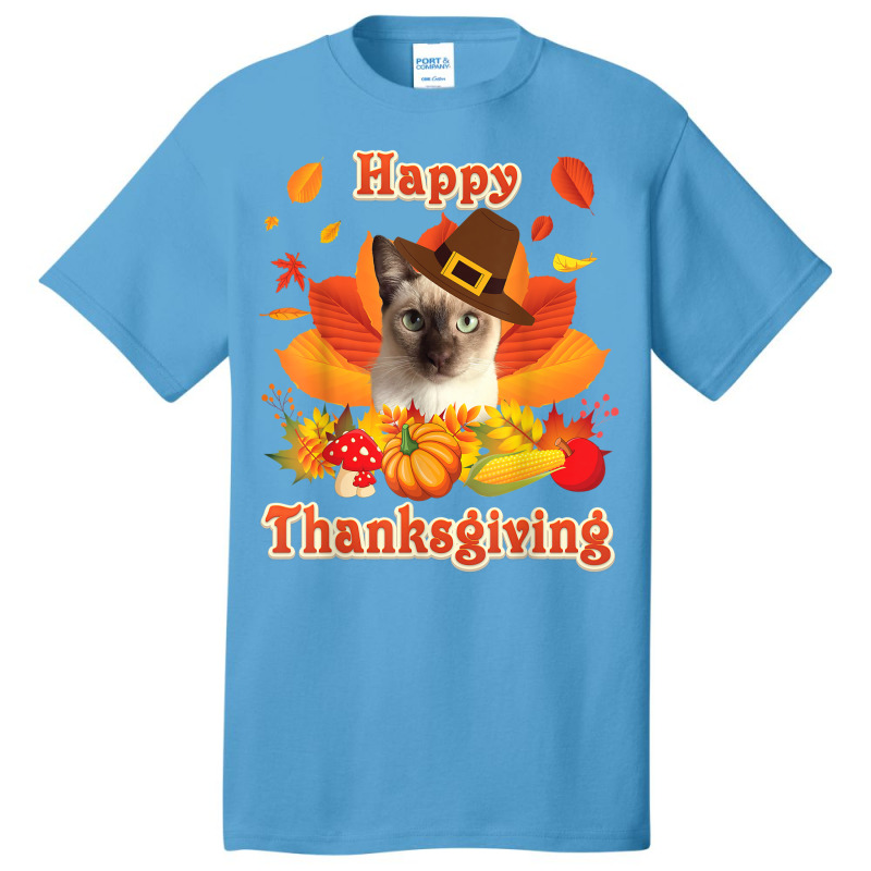 Happy Thanksgiving Tonkinese Cat I'm Thankful For My Turkey Basic T-shirt | Artistshot