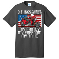 Motorcycle Trike American Biker Rules Basic T-shirt | Artistshot