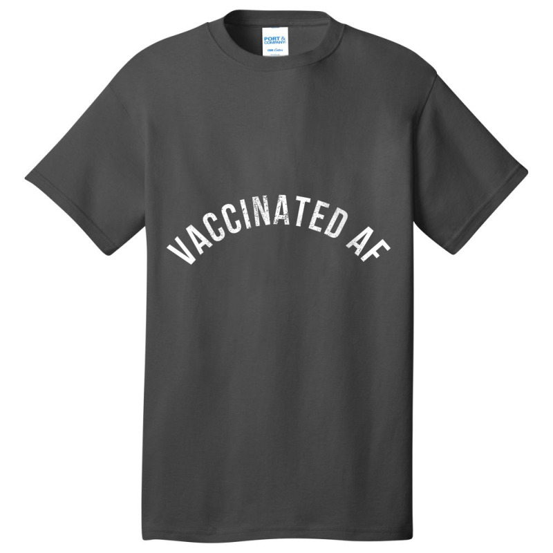 Womens Vaccinated Af Pro Vaccine Vaccination Science 2021 V Neck T Shi Basic T-shirt by cm-arts | Artistshot