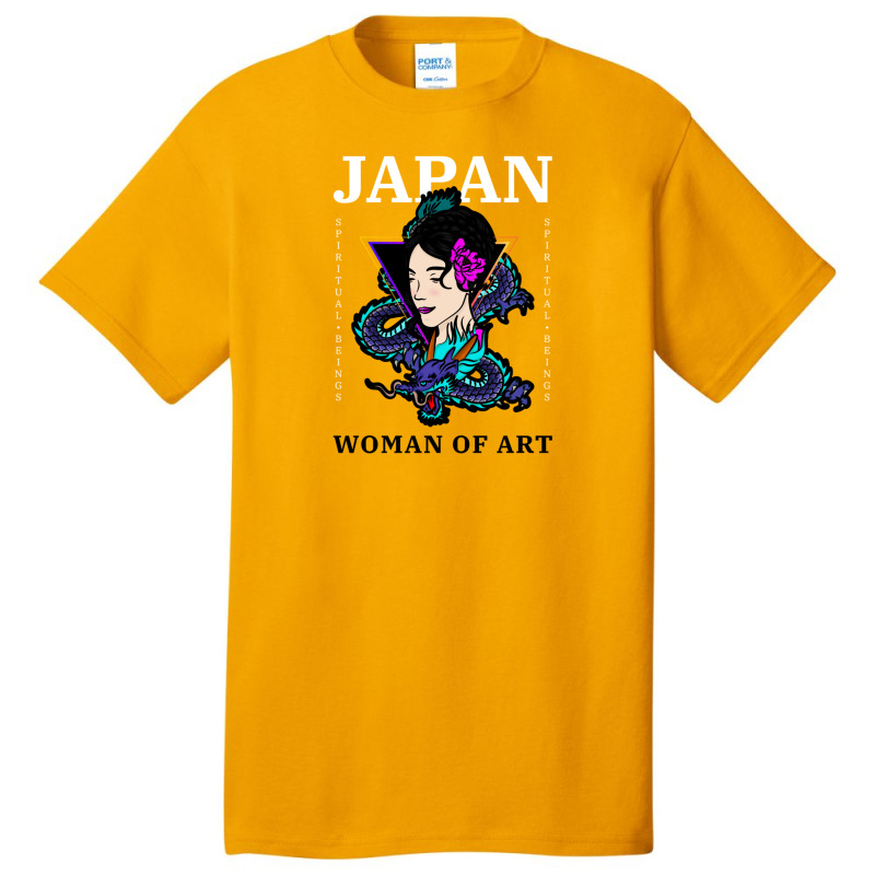 Japan - Woman Of Art Basic T-shirt by KevinFernandez | Artistshot