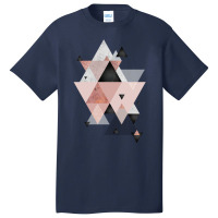 Geometric Compilation In Rose Gold And Blush Pink Basic T-shirt | Artistshot