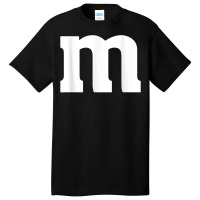 Letter M Simple Lazy Halloween Costume Party Men Women T Shirt Basic T-shirt | Artistshot