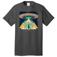 Ancient Astronaut Egyptian Pyramid Alien Conspiracy Theory Basic T-shirt | Artistshot